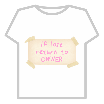 if lost return to owner